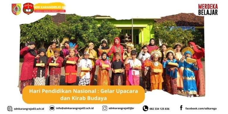 Meriahkan Hari Pendidikan Nasional, SD Negeri Karangrejo 03 Gelar Upacara dan Kirab Budaya